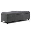 Avalon - Storage Ottoman Bench - Slate Gray