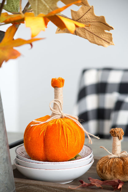 Pumpkin Ornament For Holiday Harvest Festival Fall Festival & Thanksgiving (Set of 6) - Orange