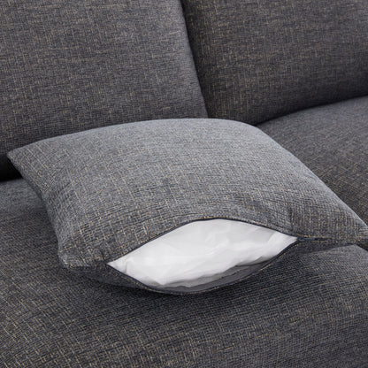 Sectional Sofa Modular Sofa U - Shaped Sofa Couch Sofa Bed L - Shaped Sofa With A Movable Ottoman And Two USB Ports For Living Room - Gray