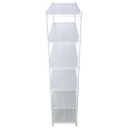 20" 6 Tier 6000Lbs Capacity Nsf Metal Shelf Wire Shelving Unit, Heavy Duty Adjustable Storage Rack With Wheels & Shelf Liners For Commercial Grade Utility Steel Storage Rack - White