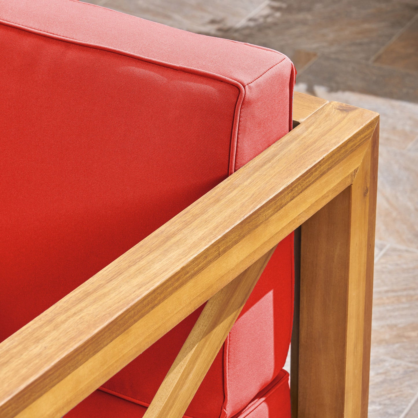 Brava - Modern Club Chair With Water Resistant Cushions - Red