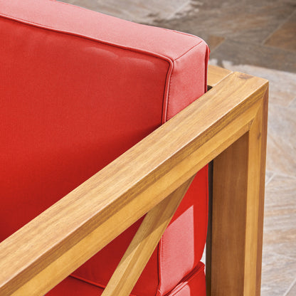 Brava - Modern Club Chair With Water Resistant Cushions - Red