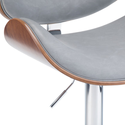 Marana - Bentwood Adjustable Swivel Bar Stool - Stone Gray