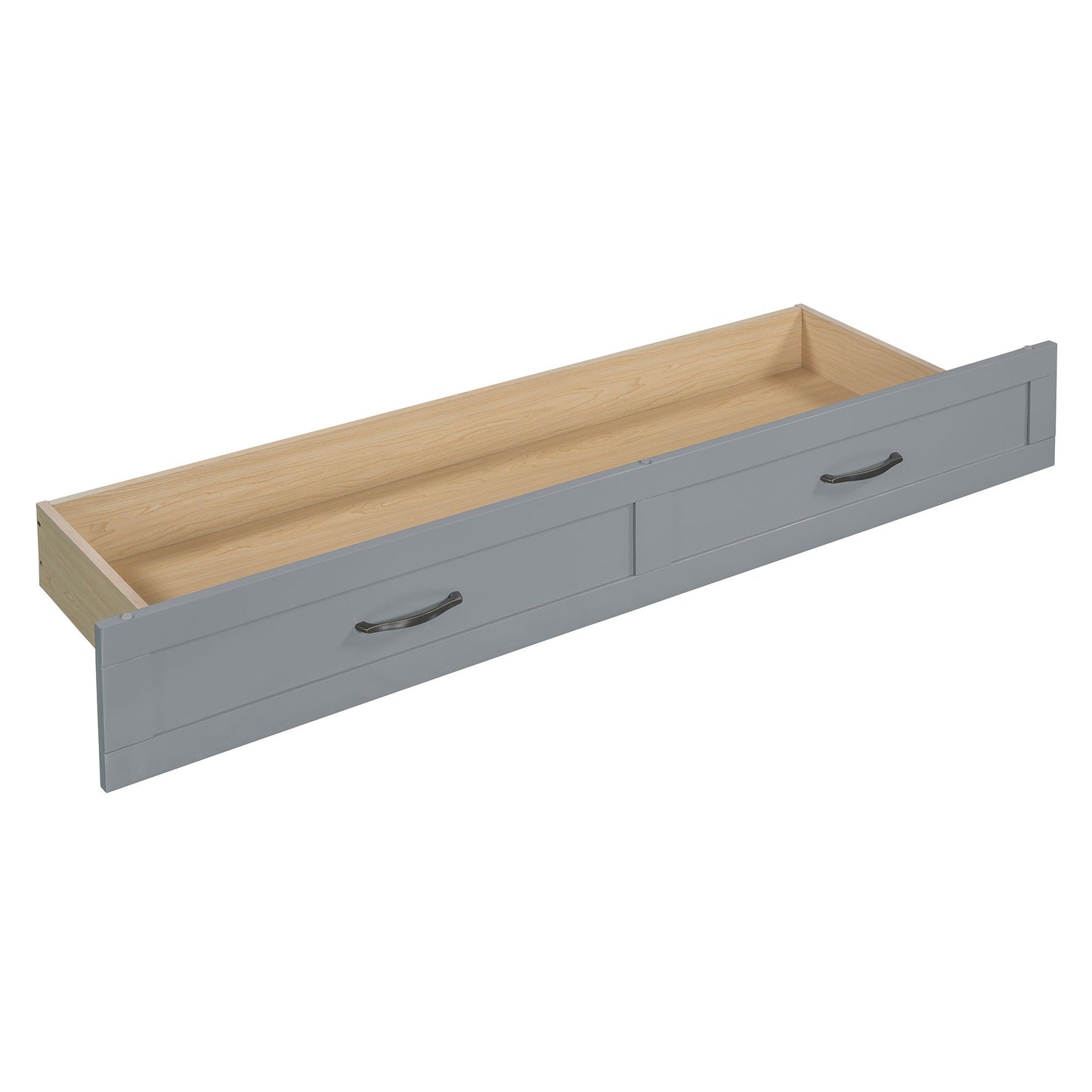 Queen Size Murphy Bed With Large Drawers - Gray