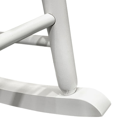 Balcony Porch Adult Rocking Wood Chair - White