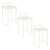 Fuji - Contemporary Stackable Counter Stool (Set of 3) - White