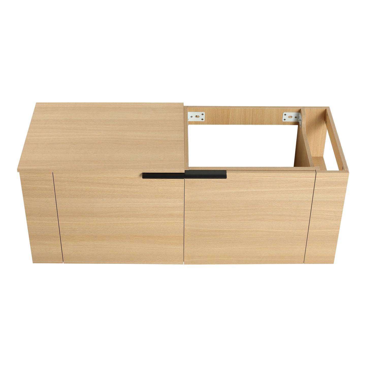Modern Bathroom Vanity Sink Combo With Ample Storage - Oak