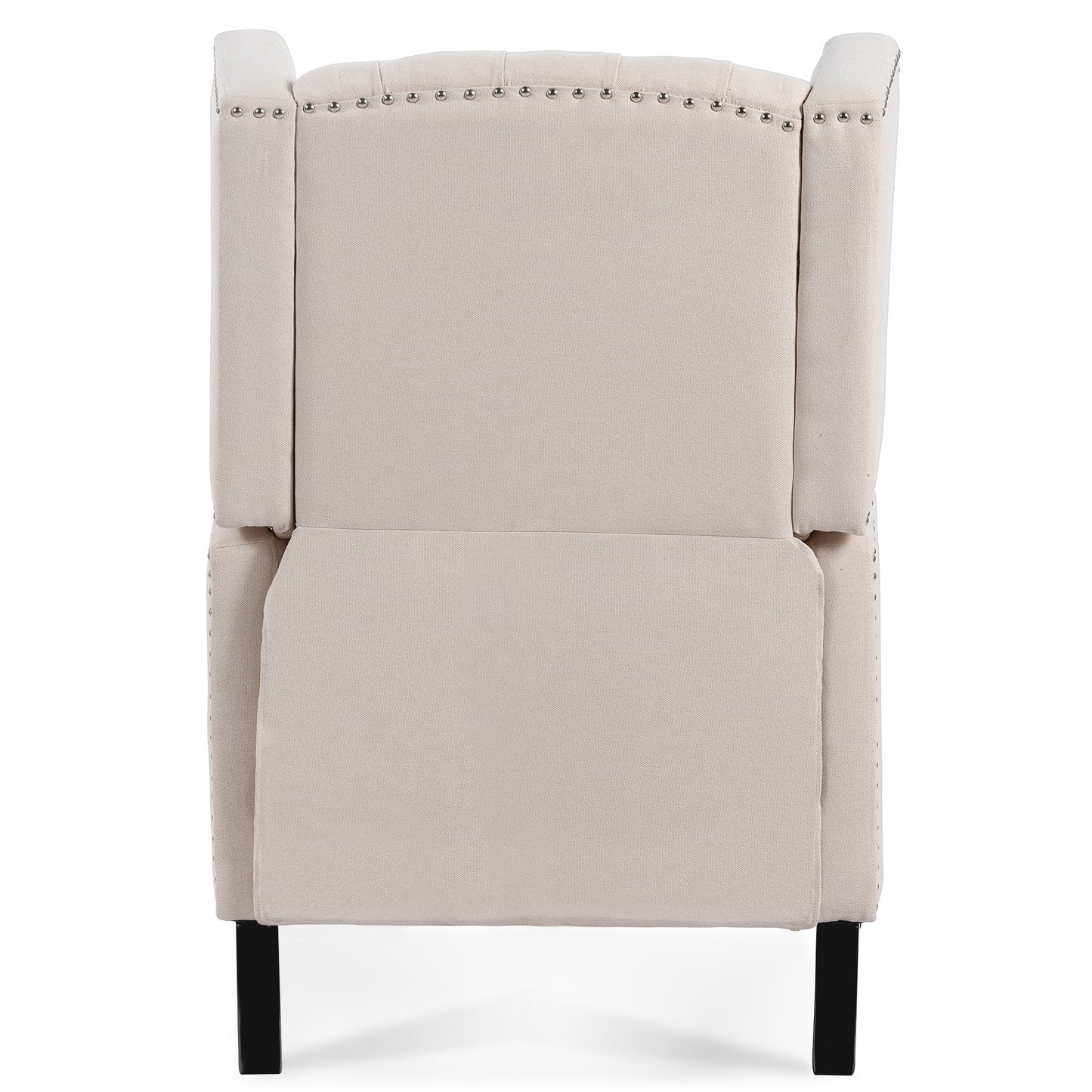 Manual Wing Chair Recliner - Beige