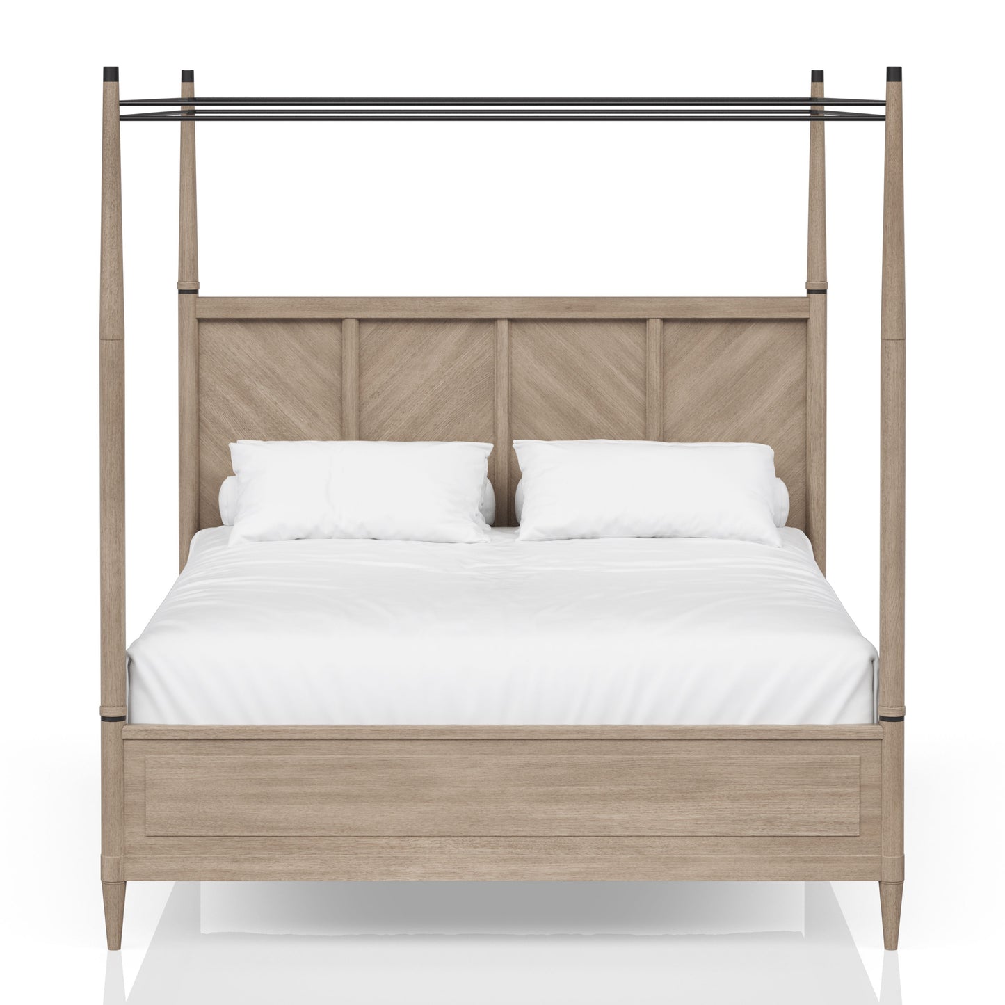 Queen Canopy Bed - Sand