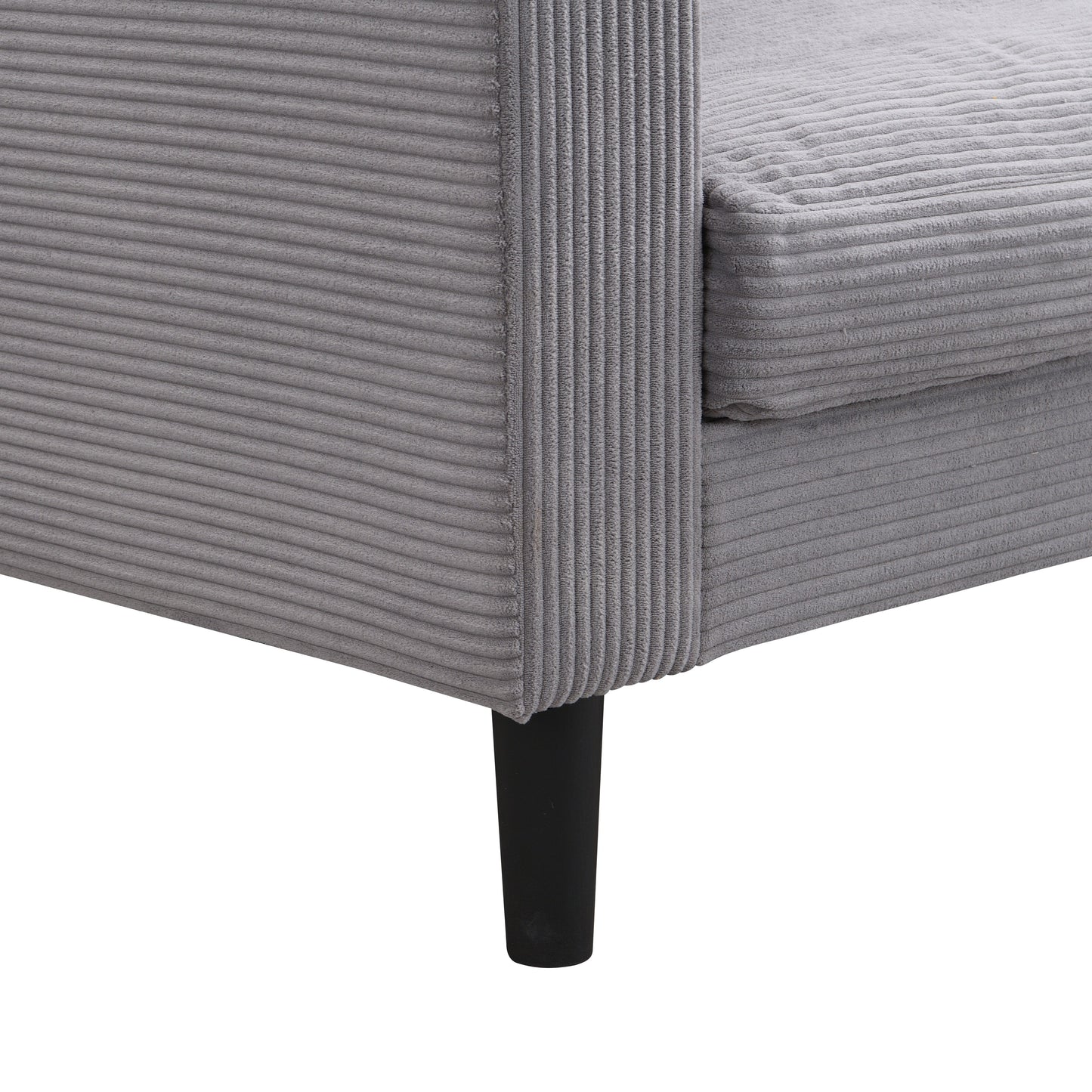 Modern Upholstered 2 Piece Sofa Set With 3 Seater And 2 Seater For Living Room - Light Gray