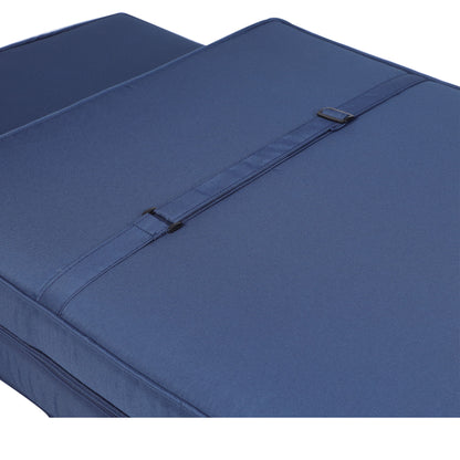 Outdoor Lounge Chairs (Set of 2), Cushion Replacement Patio Funiture Seat Cushion Chaise Lounge Cushion - Navy Blue