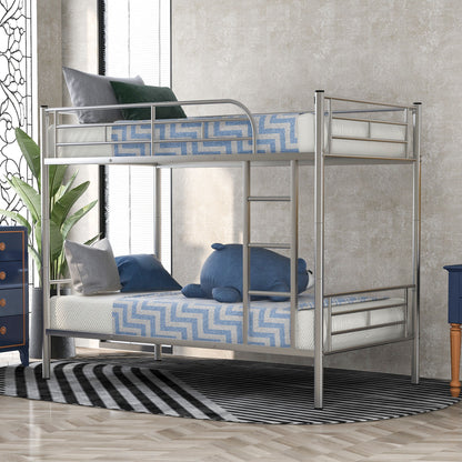 Twin Over Twin Bunk Bed - Silver