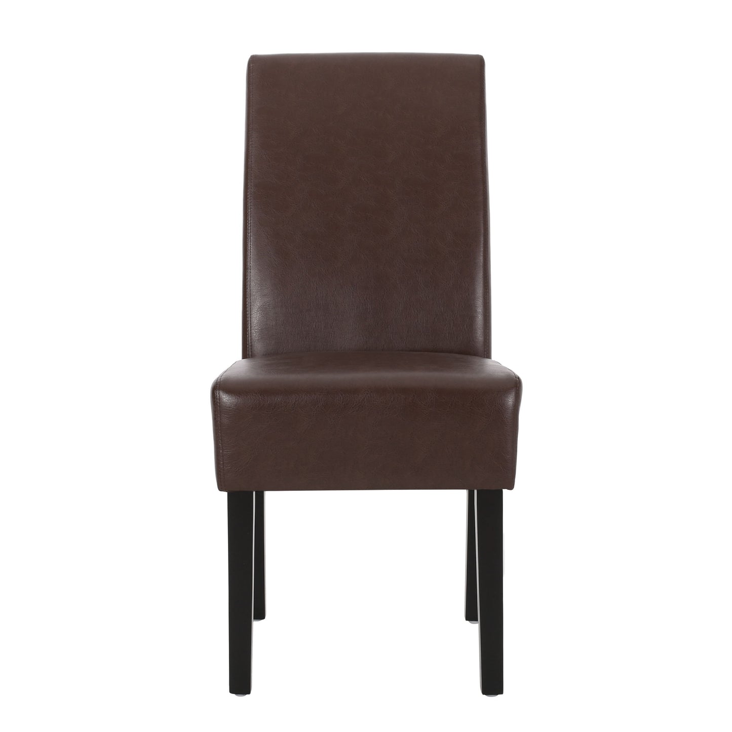 Contemporary Dining Chair (Set of 2) With Upholstery And Rubberwood Legs - Dark Brown
