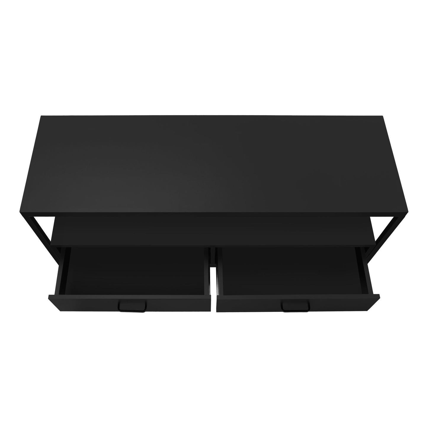 TV Stand Console Media Entertainment Center Storage Drawers For Living Room - Black