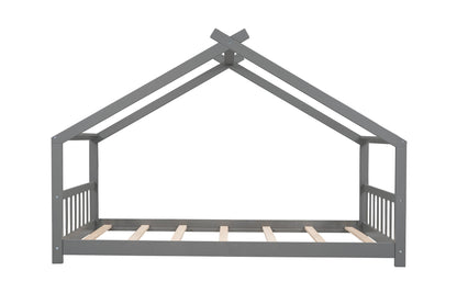 Twin Size Playhouse Design Bed - Gray