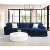 Breton - Sectional Sofa With 4 Pillows - Blue
