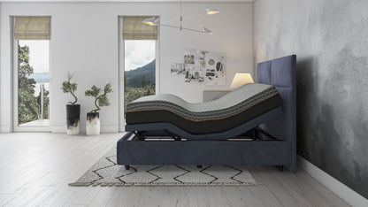 Copper Lux Hybrid - 12" Queen Mattress With Copper Infused Contouring Memory Comfort Layer And Supportive Coil System - Black / Gray