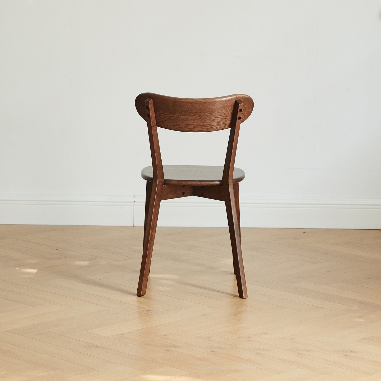 Simple Dining Chair, Solid Chair Table For Living Room Chair - Dark Natural