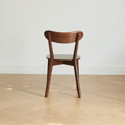 Simple Dining Chair, Solid Chair Table For Living Room Chair - Dark Natural