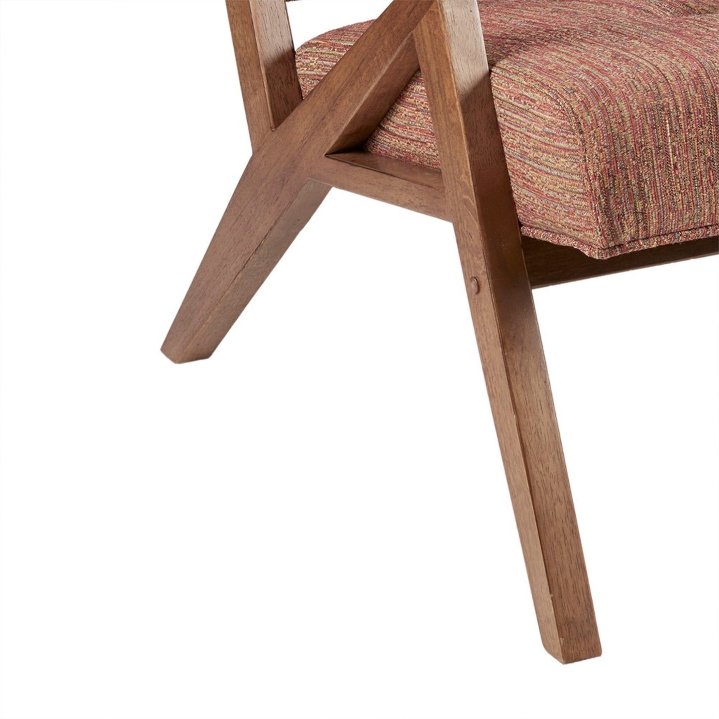Lounge Chair With Tufted Upholstery Frame - Orange