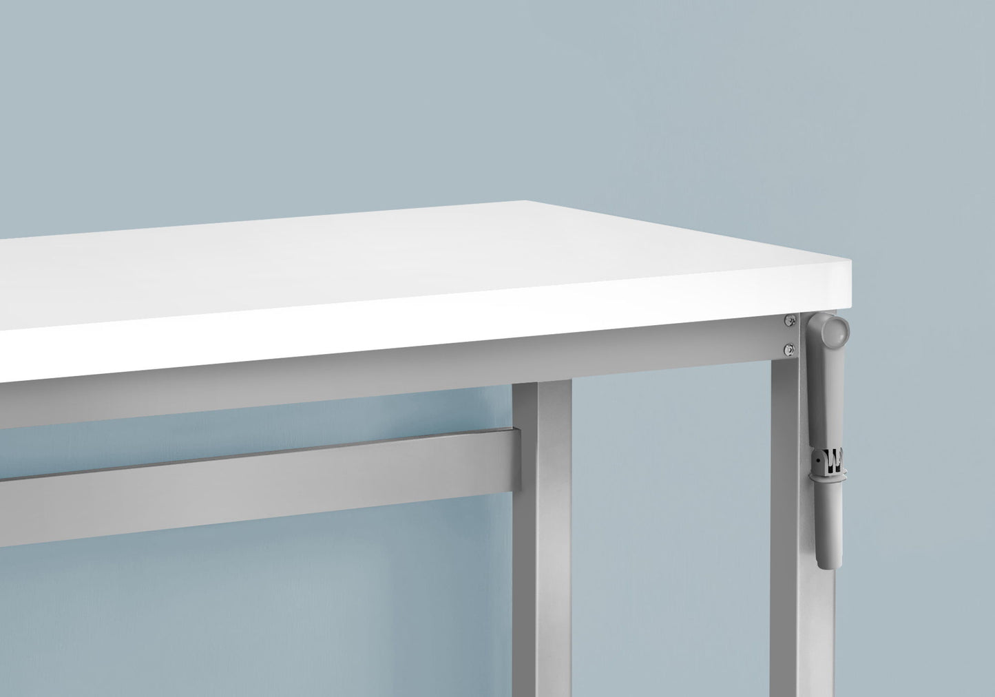 Computer Desk, Home Office, Standing, Adjustable, Laptop, Contemporary And Modern - White