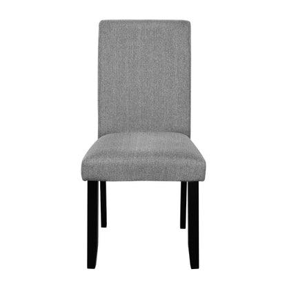 5 Piece Round Dining Table Set, Modern Dining Table And 4 Upholstered Chairs For Dining Room, Kitchen Room, Living Room - Gray / Black