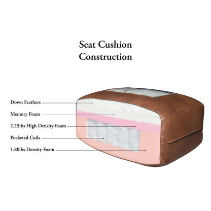 Bella - Leather Sofa - Beige