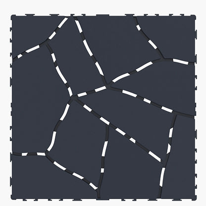 Stone Style Patio Deck Tiles Diy - Module Interlocking Decking Tiles Polypropylene 12" - Dark Gray