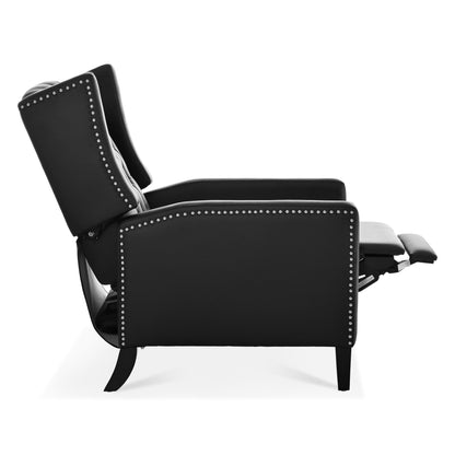 Wide Manual Wing Chair Recliner - Black