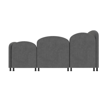 Modern Twin Size Upholstered Daybed With Additional Bed Frame - Dark Gray
