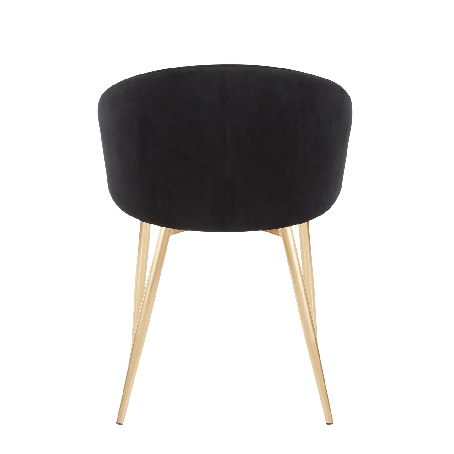 Claire - Contemporary & Glam Chair (Set of 2) - Gold / Black