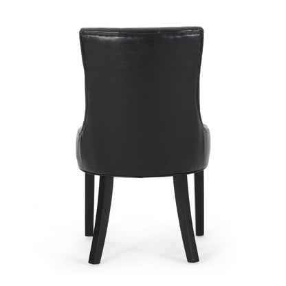 Cheney - Dining Chair (Set of 2) - Contemporary Style With Tufted Diamond Stitching - Black