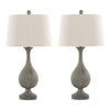 Cipolla - Poly Farmhouse Table Lamp (Set of 2) - Acid Dusty Poly / Antique Soft Brass / Natural