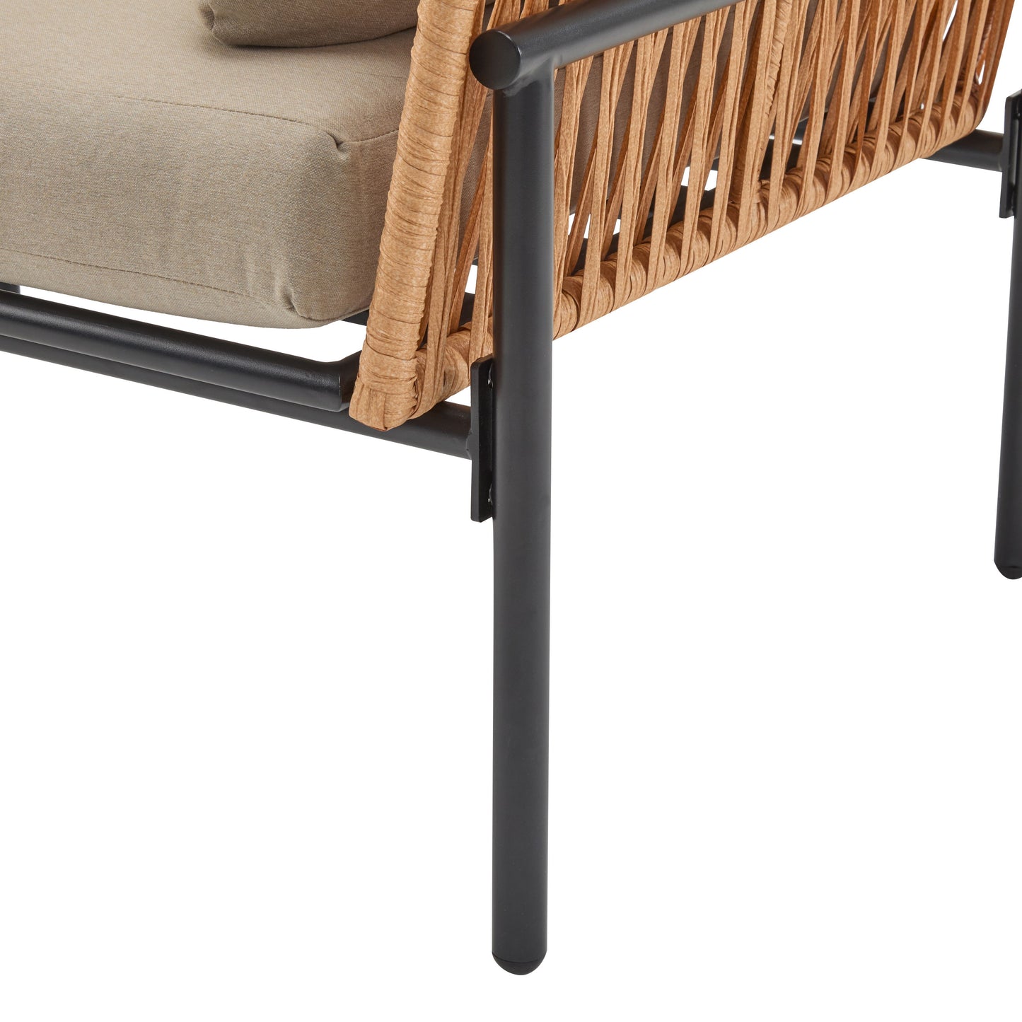 Lounge Chair With Cushions For Natural And Modern Spaces - Beige / Natural