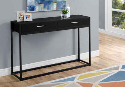 Accent Console Table For Entryway, Storage Drawer, Contemporary & Modern - Black