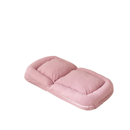 Triple Fold Pink Down Sofa Bed - Pink