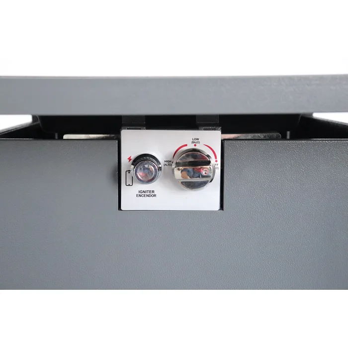 Powder Coated Fire Pit With Surface - Gray