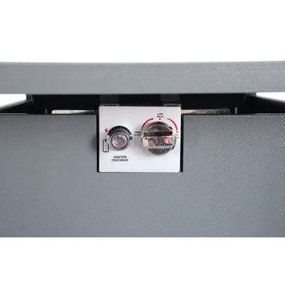 Powder Coated Fire Pit With Surface - Gray