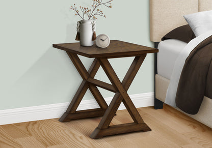 Accent End Table, Square, Transitional - Walnut