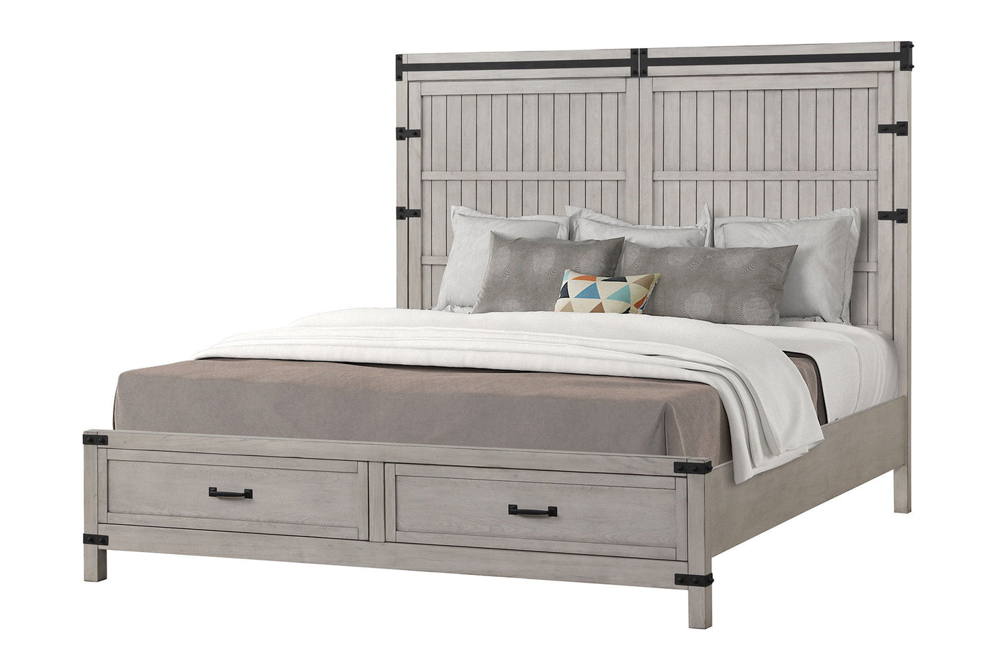 Alexandria - Queen Storage Bed - Mountain Mist