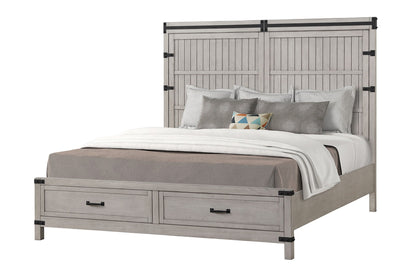 Alexandria - Queen Storage Bed - Mountain Mist