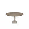 Tannen - Round Dining Table - White And Gray