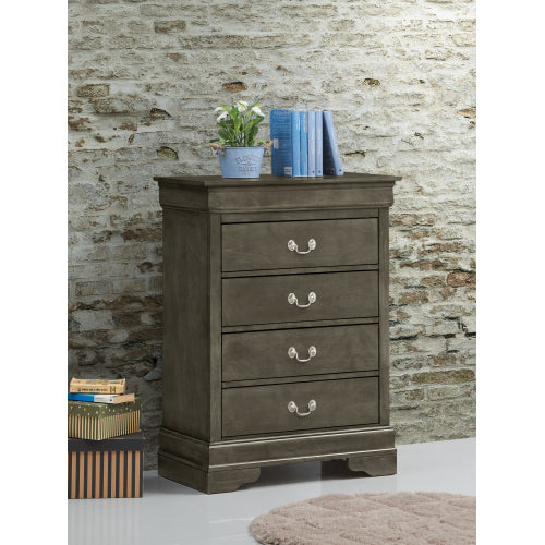 Elegant Traditional Storage Chest - Gray