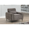 Valentina - Chenille Chair With Metal Legs And Throw Pillow - Gray