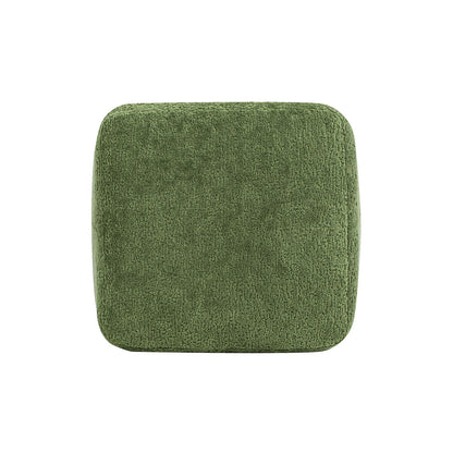 Oliver - Tapered Square Upholstered Ottoman - Moss Green Fleeced