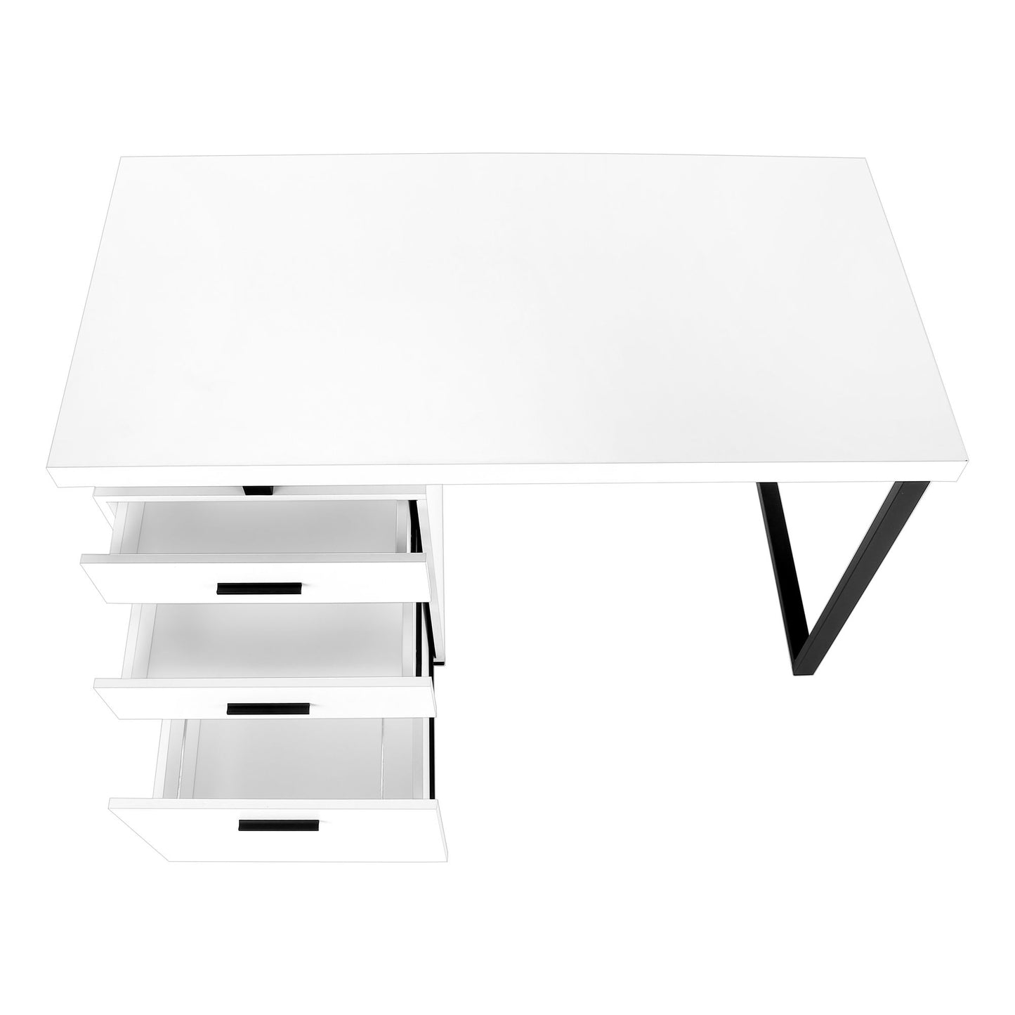 Computer Desk For Home Office, Laptop, Left Right Set - Up, Storage Drawers - White