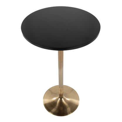 Pebble - Contemporary / Glam Adjustable Dining Or Bar Table - Gold / Black