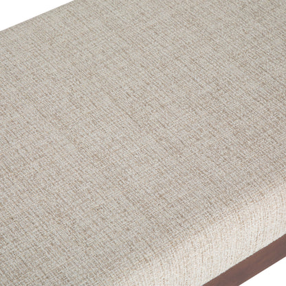 Chanelle - Mid Century Ottoman Bench - Platinum