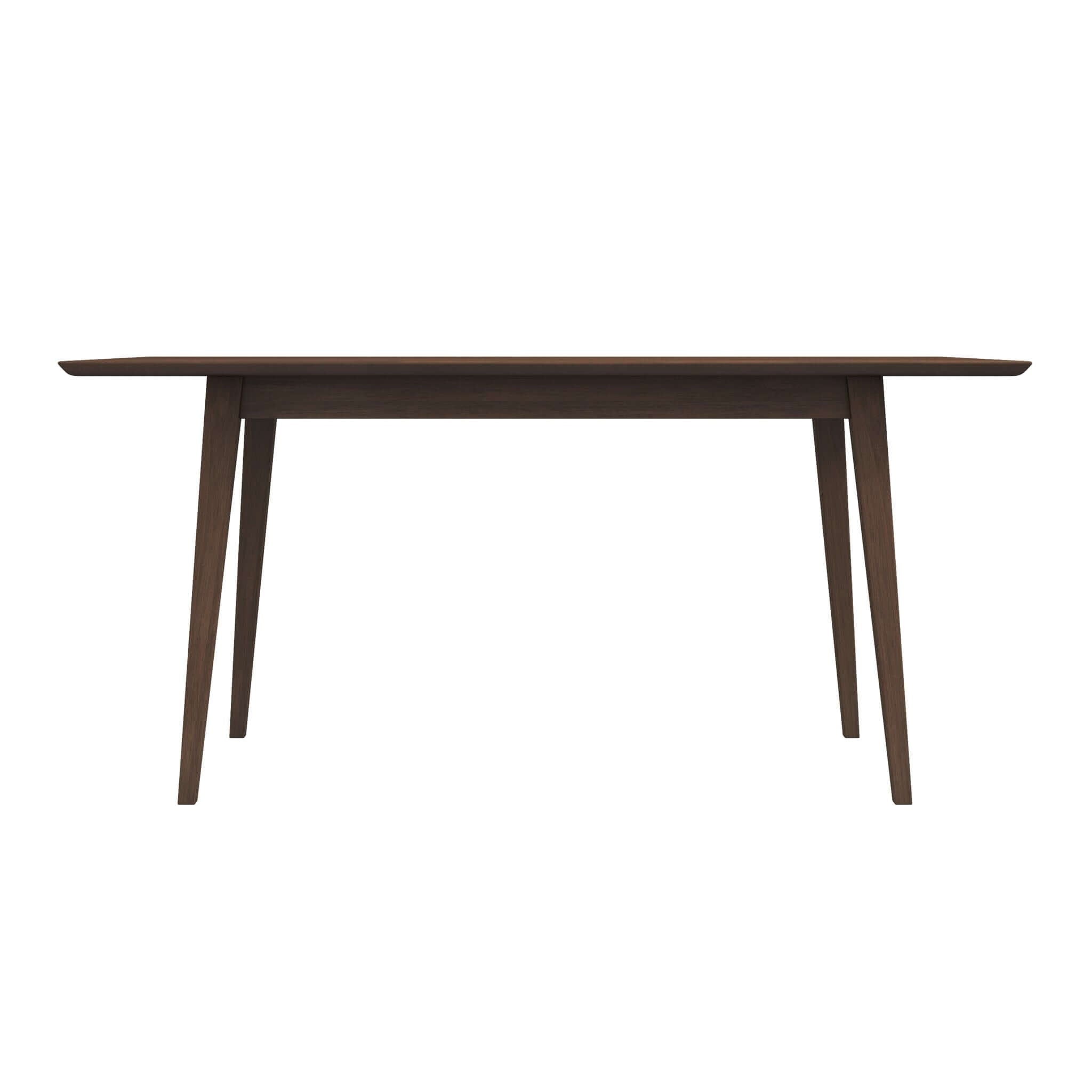 Levi - Modern Style Rectangular Dining Kitchen Table - Dark Brown / White