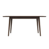 Levi - Modern Style Rectangular Dining Kitchen Table - Dark Brown / White
